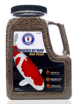 San Francisco Bay Brand Premium Koi Fish Food 4 lbs - Medium Floating Pellets Fish Food, All-Natural Spirulina & Probiotics Koi Food, Complete Multi-Season Diet, Enhance Color & Immunity, 36% Protein