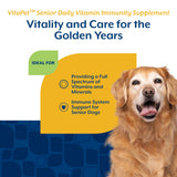 NaturVet VitaPet Senior Daily Vitamin Dog Supplements Plus Glucosamine – Includes Full-Spectrum Vitamins, Minerals – Joint Support for Older, Active Dogs – 120 Ct. Soft Chews
