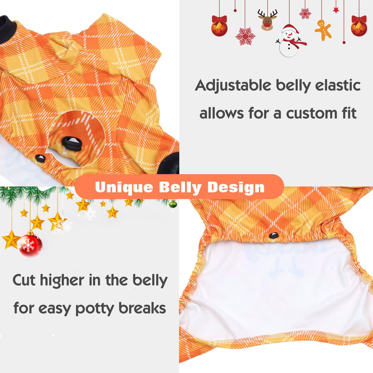 CuteBone Thermal Dog Pajamas Turtleneck Thanksgiving Coat Fleece Outfit – Soft, Cozy High Neck Dog Clothes Pet Onesie for Cold Weather, Ideal for Small & Medium Dogs Puppy Pjs Costume GP13M