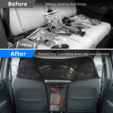 LITTOU Car Dog Barrier Net Car Mesh Organizer Back Seat Divider for Dog Easy Install 2 Pieces (for Split Seats)