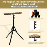 Arfubye 16-63 Inch Height Adjustable Bird Perch Pepper Wood Bird Training Perch Stand Parakeet Perches Indoor and Outdoor Parrot Stands for Small to Medium Bird