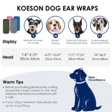KOESON Dog Calming Hoodie, Soft No Shake Ear Wraps for Dogs, Adjustable Dog Ear Muffs Noise Protecion, Head & Neck Covers for Dogs for Thunder, Firework, Grooming, Separation Anxiety, Hematoma
