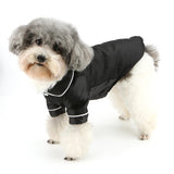 Zunea Faux Silk Dog Pajamas Shirts for Medium Size Dogs Soft Lapel Sleepwear Two-Legged Indoor Pjs Clothes T Shirt Pet Holiday Party Outfits Apparel Black 4XL