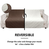 Tuffeel Waterproof Dog Blanket, 30x30 inches Small Pet Couch Covers for Sofa, Chair Bed Furniture Protector from Dogs Washable and Reversible-Chocolate+Cream