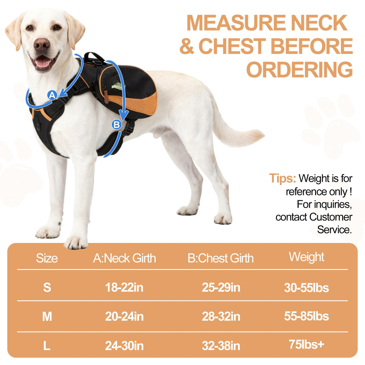 Dog Backpack Harness Suitable for Small Dogs, Adjustable Lightweight Pet Harness, Dog Carrying Bag Built-in Poop Bag Dispenser, Waterproof and Safe, Suitable for Hiking, Or Daily Walks, S
