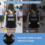 Dog Carrier Backpack Pet Puppy Carrier Front Pack Breathable Head Out Design with Reflective Safe Dog Backpack Carrier for Small Medium Dogs Cats Rabbits