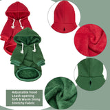2-Pack Dog Hooded Sweaters & Jackets - Soft Dog Clothes Hoodie for Small/Medium/Large Dogs & Cats | All-Season Comfort & Fit, Stylish Pet Shirts Apparel & Accessories (Wine red, Dark Green, X-Large)