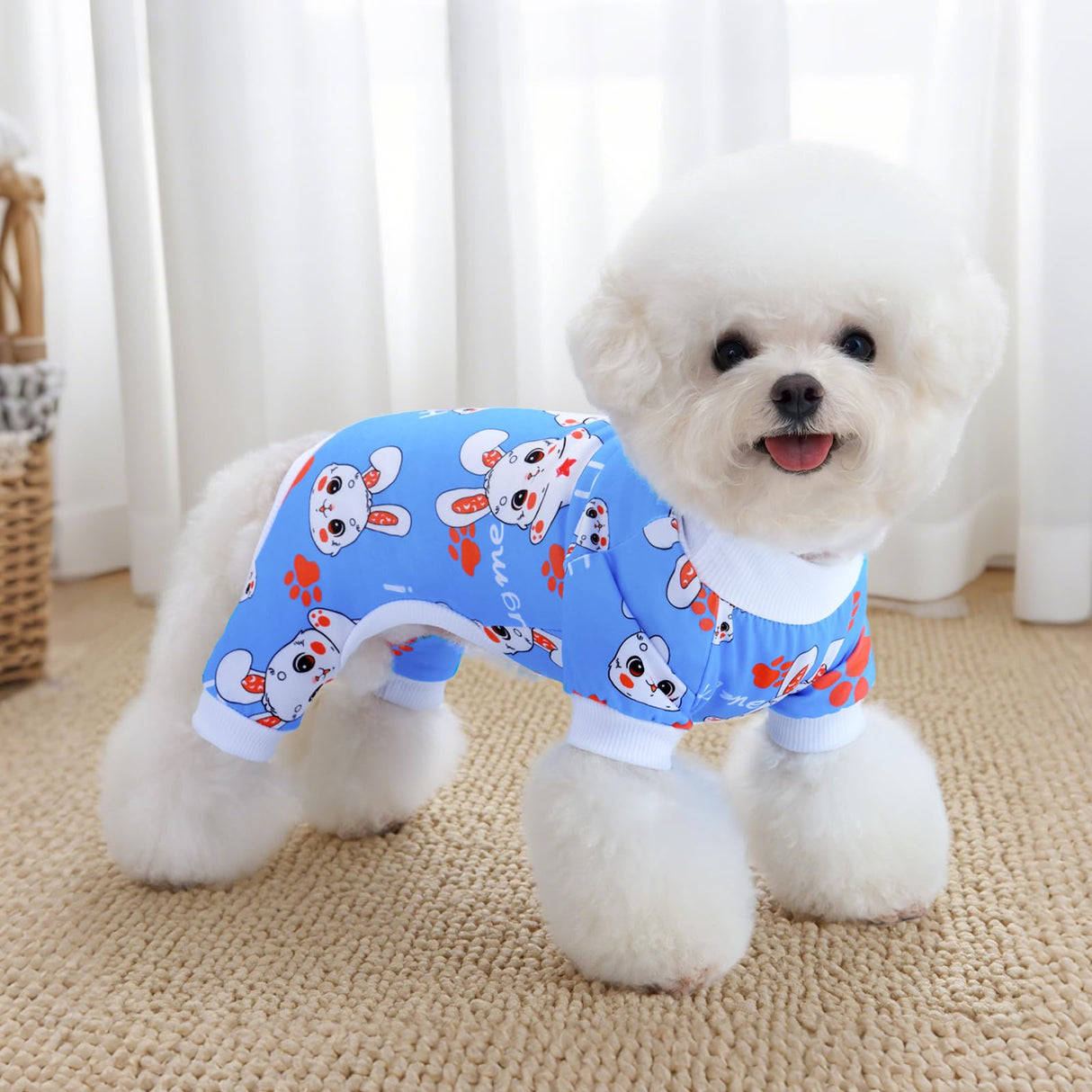 XPUDAC 4 Pieces Dog Pajamas for Small Dogs Pjs Clothes Puppy Onesies Outfits for Doggie Christmas Shirts Sleeper for Pet Cats Jammies-M