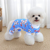 XPUDAC 4 Pieces Dog Pajamas for Small Dogs Pjs Clothes Puppy Onesies Outfits for Doggie Christmas Shirts Sleeper for Pet Cats Jammies-M