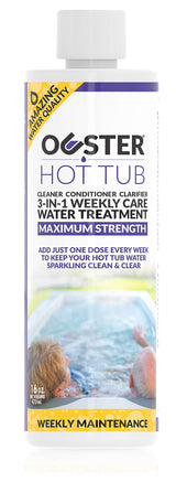 Bio Ouster 3in1 Weekly Hot Tub Cleaner, Conditioner, Clarifier - Hot Tub Chemicals, Inflatable Hot Tub Chemicals, Spa Chemicals for Hot Tub, Spa Cleaner Hot Tub Clarifier, Spa Clarifier (16oz)