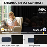 36 Inch Short Blackout Curtains Set of 4, Over Sink Kitchen Tier Curtain Thermal Insulated Privacy Drapes Mini Top & Bottom Rod Pocket Cafe Curtains for Small Windows Bathroom RV, Black