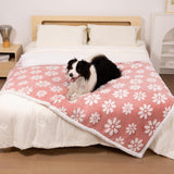 Yaning Waterproof Blanket for Dog Cat or Adult, Cute 3D Textured Flower Dog Blanket for Bed Couch Sofa, Soft Liquid Pee Proof Pet Furniture Protector, 50"x60", Pink