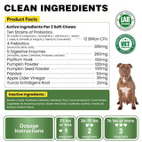 Probiotics for Dogs - 180 Dog Probiotics Chews with 5 Enzymes & 4 Prebiotics for Digestive and Gut Health - Diarrhea & Bowel Support, Yeast Balance, Immunity, Allergies & Itchy Skin (Chicken)