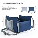Amazon Basics Dog Car Seat, Pet Booster Car Seat for Small Medium Dogs, Outdoor Carrier Bed for Travel with Leash & Washable Cover