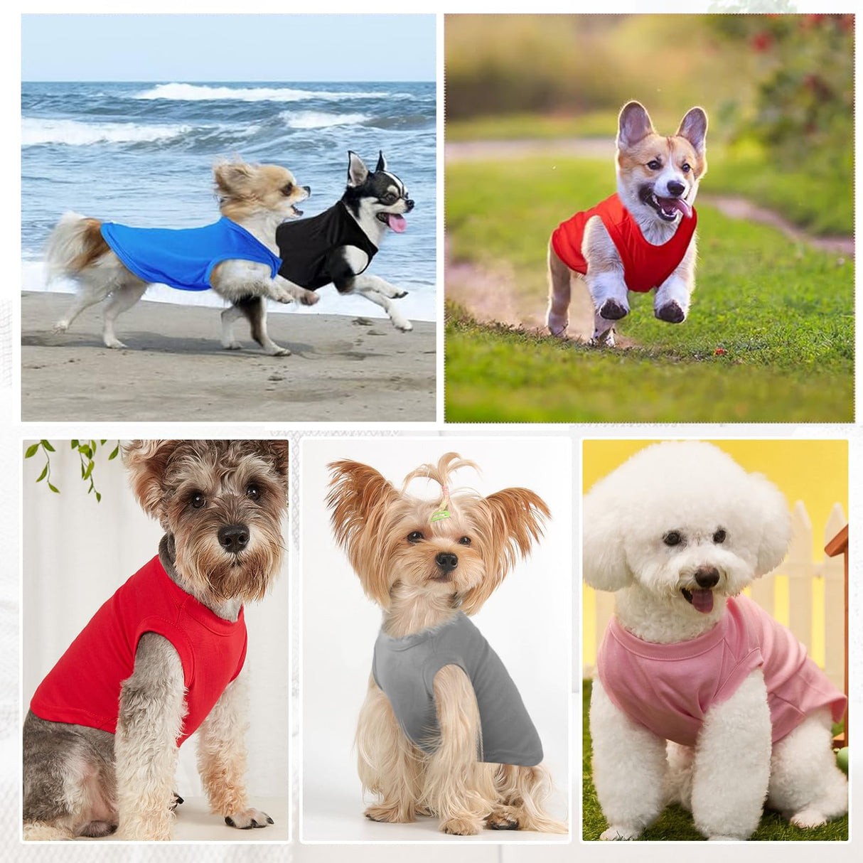 Custom Pet Tanktops Shirts Personalized Photo Logo Name Dog Cat Puppy Tee Shirt Tank Top Vest Apparels Clothes DIY Summer Costume for Small Dog Puppy Cat