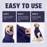 Leotrag Dog Anxiety Vest and Coat, Skin-Friendly Anxiety Calming Hoodie with Ear Wrap, Dog Jacket for Thunder, Fireworks, Travel, Vet Visits and Separation - Keep Pet Calm Without Medicine & Training