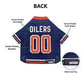 Pets First NHL Hockey Edmonton Oilers Mesh Jersey for Dogs & Cats, Size X-Small, Licensed Dog Jersey with Your Favorite Hockey Team