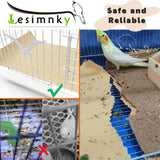 Lesimnky Bird Cage Liner 50-Pack 17” x 11” Gravel Paper Cuttable Pet Sandpaper Special for Bird Cage in Sea Sand, Easy Clean Pet Sandpaper Calcium Paper for Birdcage Parrots Cockatiels (50)