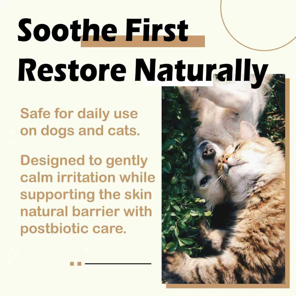 NUVON Pet Skin Soothing Spray, Postbiotics Restoration Spray for Dogs & Cats, Reduce Irritation, Rebuild Skin Barrier - 3.38 fl oz