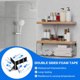 Moeey Double Sided Adhesive Pads,Heavy Duty Mounting Tape,48Pcs 3mm Thickness Pre-Cut Foam Tape,Super-Sticky Black Strong Pads Rectangle Shape Waterproof for Walls Picture, Car, Home, Office
