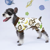 XPUDAC 4 Pack Dog Pajamas Comfy Strechy Doggie Pjs Puppy Clothes for Small Medium Dogs Boy Girl Cat Pet Outfits, L