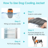 AOFITEE Dog Cooling Vest, Lightweight Cooling Jacket for Dogs, Breathable Dog Cooler Shirt with Harness D-Ring, Pet Sun Shirt UV Protection Ice Vest for Small Medium and Large Dogs, Orange XXL