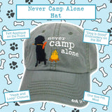 Dog is Good Signature Hat Never Camp Alone - Great Gift for Dog Lovers, for Men and Women