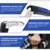 2Pcs Car Door Assist Handle, 3 in 1 Multifunction Portable Vehicle Support Handle, Seat-Belt Cutter and Window Breaker, Car Door Handle Assist for Elderly and Car Emergency Tool (Blue)