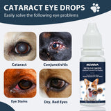 Cataract Drops for Dogs, Dog Eye Drops for Relieving Itching & Irritation, Vet Recommend Eye Drops for Dogs Eye Infection Treatment, Long-Lasting Relief for Dryness Pink Eyes Vision Clarity (2 X10ml)