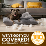 FUNNY FUZZY Washable Dog Crate Pad 35.4x22.8, Double-Sided Cooling Linen & Sherpa, Flat Crate Mat/Kennel Pad, Rectangle Dog Bed for Medium/Large Dogs & Cats, Charcoal Grey