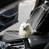 FUNNYFUZZY Chenille Dog Car Seat Cover for Pets, Waterproof Car Seat Protector with Nonslip Bottom, Scratchproof Soft Dog Seat Cover for Car, Truck and SUV, Front Seat(Grey, 17.7''W x 18.1''L×21.3"H)