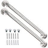 2 Pack 24 Inch Satin Brush Nickel Shower Grab Bar - 1.25" Diameter,ZUEXT Stainless Steel Bathroom Grab Bar, Bath Balance Bar,Safety Hand Rail Support, Handicap Injury Elderly Senior Assist Bath Handle