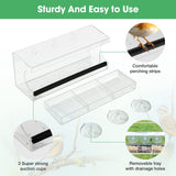 Jarkyfine Window Bird Feeder for Viewing - Window Bird Feeders with Strong Suction Cups - Outdoor Bird Feeder Window Viewing Box, Gifts for Cats Elderly, Detachable Tray, Easy to Clean