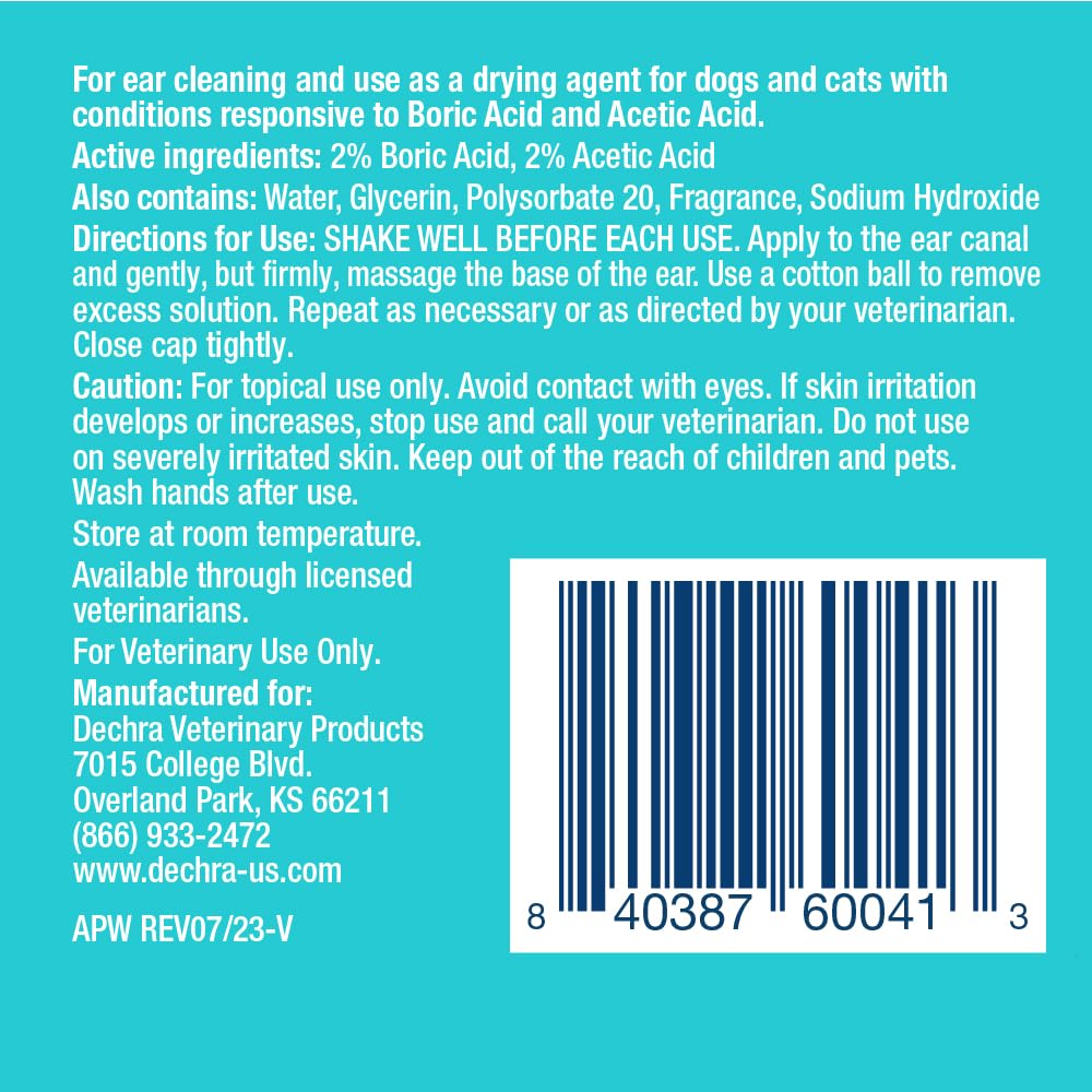 MalAcetic Otic Cleanser for Dogs and Cats, 4 oz