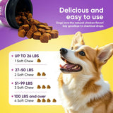Fleas Ticks Treatment Dog Oral Chewables Support Supplement Breeds and Ages Dogs Chicken Flavor