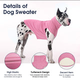 IECOii Small Dog Sweater,Stretch Fleece Vest - Pink, Medium,Warm Pullover for Winter Spring and Fall, Soft & Lightweight Dog Sweatshirt Indoor Outdoor Clothes,Turtleneck for Small Medium Dogs Girl Boy