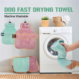 DENTRUN Dog Robes for After Bath - Super Absorbent & Fast Drying Coat with Hood, Puppy Bathrobe Beach Essentials, Bath Towels for Drying Dogs Small, Bath/Beach/Swimming Quick Dry Towel Robe