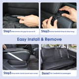 ALLANSING Upgraded 900D Heavy Duty Dog Back Bench Seat Cover, Car Seat Protector, 3 Seatbelts & Armrest Compatible, Waterproof Nonslip Pet Backseat Cover for Dogs & Kids, Fits Most Cars, SUVs, Trucks