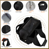 VeluXanipyr Dog Purse Carrier, Small Dog Cat Puppy Outdoor Portable Bag, Foldable Breathable 3‑Speed Zipper Access Pet Travel Bag with Large-Capacity Pockets, 15 lbs Capacity,Black