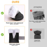 BEAUTYZOO Dog Winter Boots, Waterproof Dogs Snow Shoes with Anti-Slip Sole & Warm Fleece Lining-Indoor Outdoor Paw Protectors for Small Dogs, Puppy Booties to Prevent Licking on Hardwood Floors,Size 1
