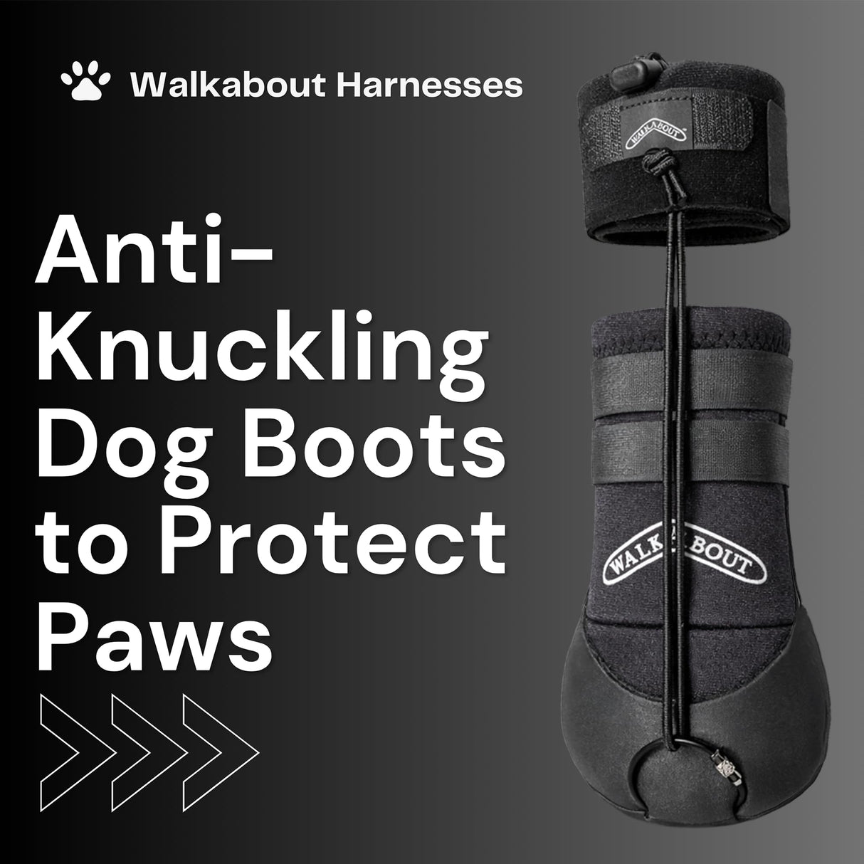 WALKABOUT™ Toe'sUP No Knuckling Boot Brace for Dogs Dragging Paws | Corrective Dog Shoes to Safely Lift Toes