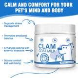 Olassubd Goat Milk Powder Cat & Dog Calming Pet Goats Milk Calm Treats Anxiety Relief Contains GABA Designed for Pets with Anxiety Stress and Hyperactivity Supports Immune Skin and Bone Health