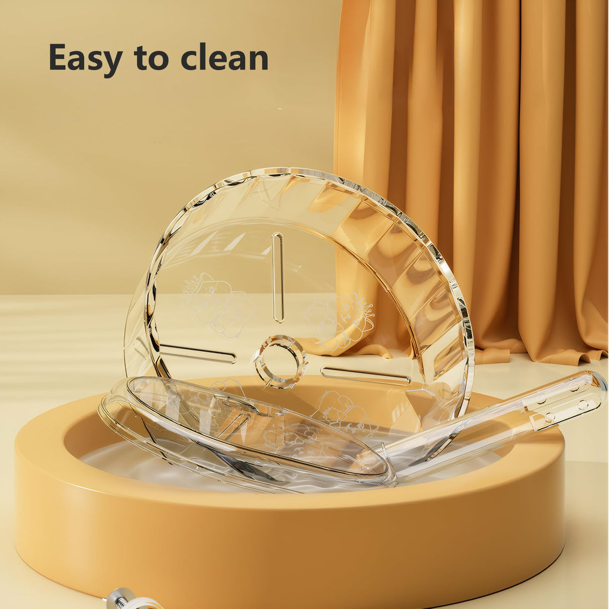 Fanlahmtasy Silent Hamster Wheel – 9.5 Inch Syrian Hamster Running Wheel, Anti-Skid & Height Adjustable, Easy to Clean (9.5inch)