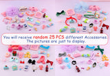 TDVOHO Accessories for lps Pets, (Random 25 pc) Hat Scarf Jacket Dress Bow Skirt Clothes Collar Foof and Drink Toy Accessories fit lps Cats and Dogs Fox Dragon Rabbit Pet Figure