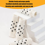 Pssopp Dog Leg Warmers Knitted, 4Pcs Winter Warm Socks Knitted Dog Leg Hock Protector Pet Elbow Protective Sleeve for Dogs