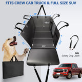 Btefd XL Truck Back Seat Extender for Dogs, Upgraded Anti-Scratch PU Leather, Dog Car Seat Cover for Back Seat with Hard Bottom, Pet Seat Covers for Trucks, Waterproof Dog Hammock for Crew Cab Truck
