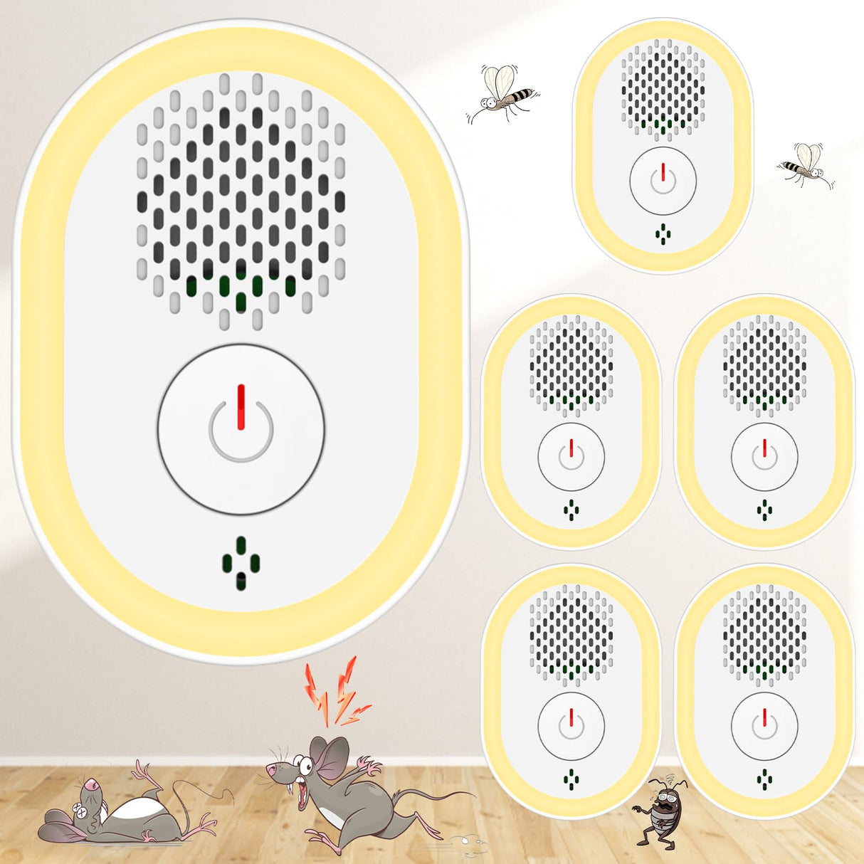 Ultrasonic Pest Repeller, Mouse Repellent Ultrasonic Plug In Indoor Sonic Repellent Pest Control Rodent Repellent Ultrasonic Mouse Insect Bug Bat Squirrel Rat For House Attic Garage Basement Apartment