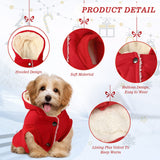 Frienda 3 Pcs Pet Dog Sweater Jacket Winter Knitwear Hoodie Clothes Pocket Puppy Coat Clothing Pup Shirt Costume Sweatshirt Fleece Lining Warm Winter Small Hooded Soft Thickening(Small)