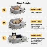 Veehoo Cute Dog Bed for Large Dogs, Orthopedic Egg-Crate Foam Dog Bed with Sides, Removable Washable Cover & Waterproof Lining, Comfortable Pet Couch Pet Sofa Grey, 36"