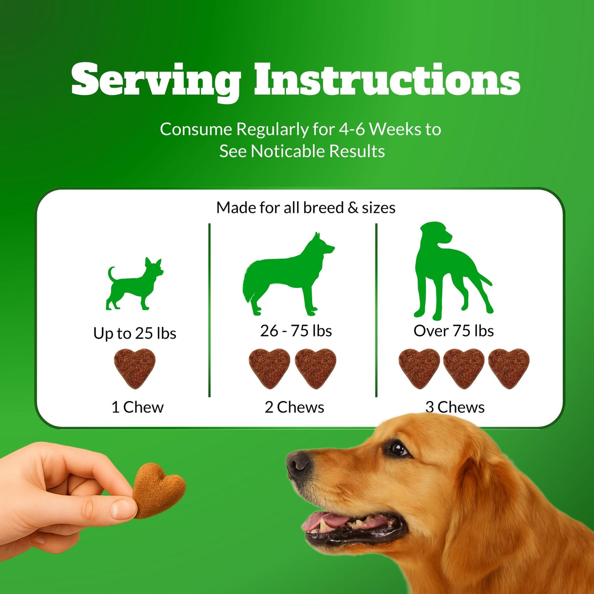 Dog Hip & Joint Supplement Chews with Glucosamine & Chondroitin – Joint Support for Senior & Large Breed Dogs, Helps Mobility & Flexibility – 120 Ct